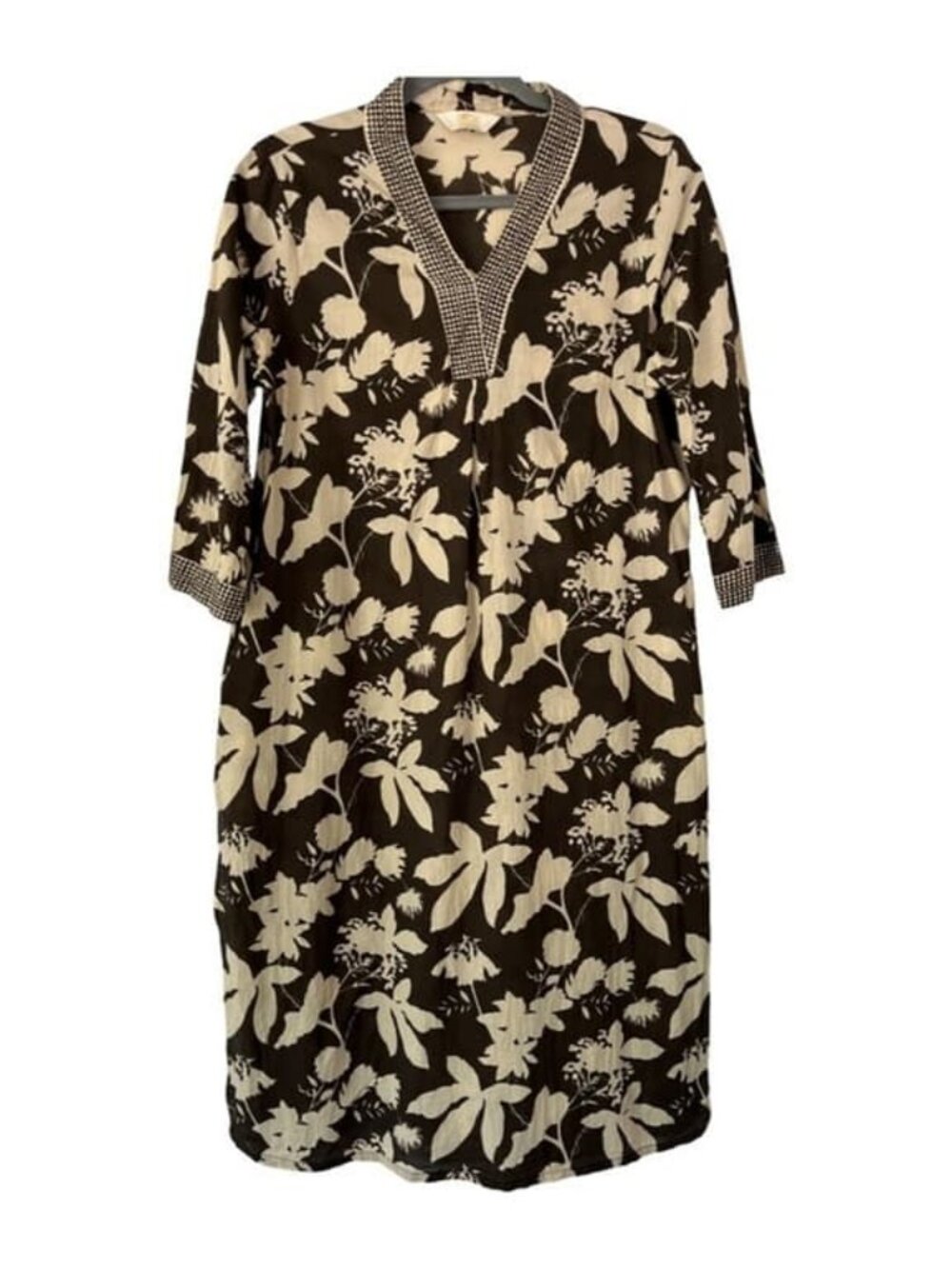 Cream Floral Tunic Dress